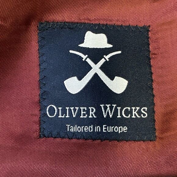 Oliver Wicks Wool Blazer in Navy Blue Tailored in Europe Platinum 140s Size 44R - Picture 10 of 15